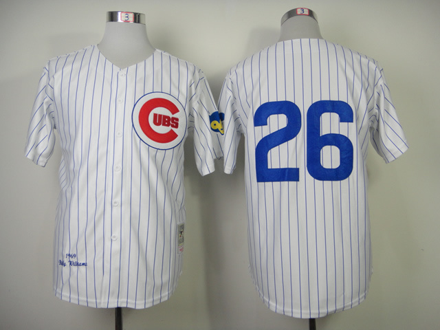 Men Chicago Cubs 26 Williams White Throwback 1969 MLB Jerseys